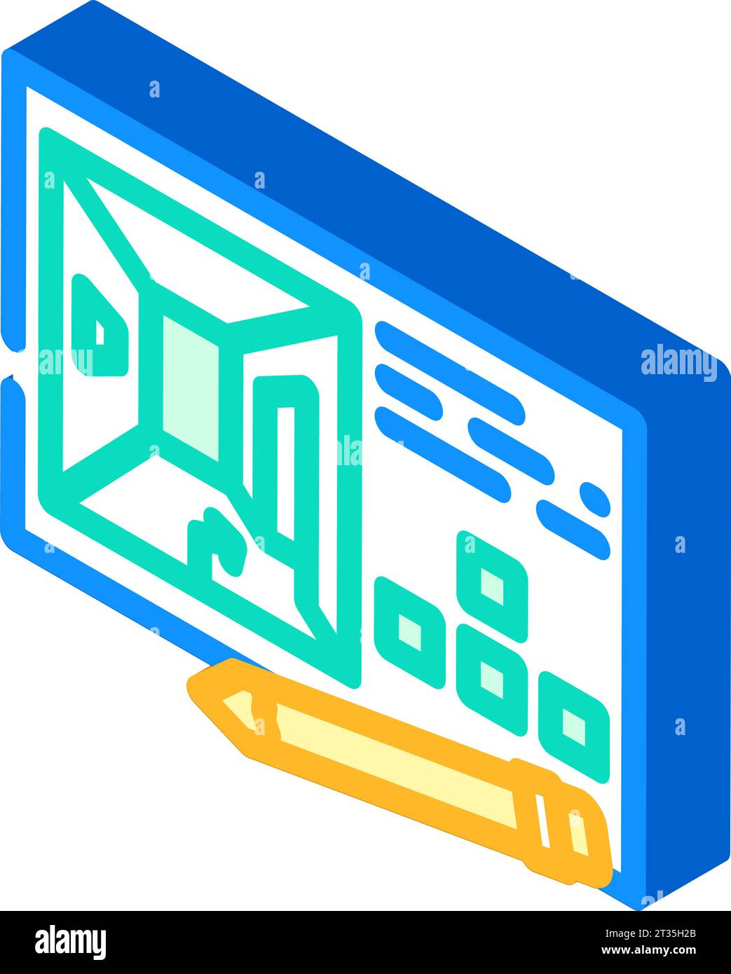 concept design game development isometric icon vector illustration ...