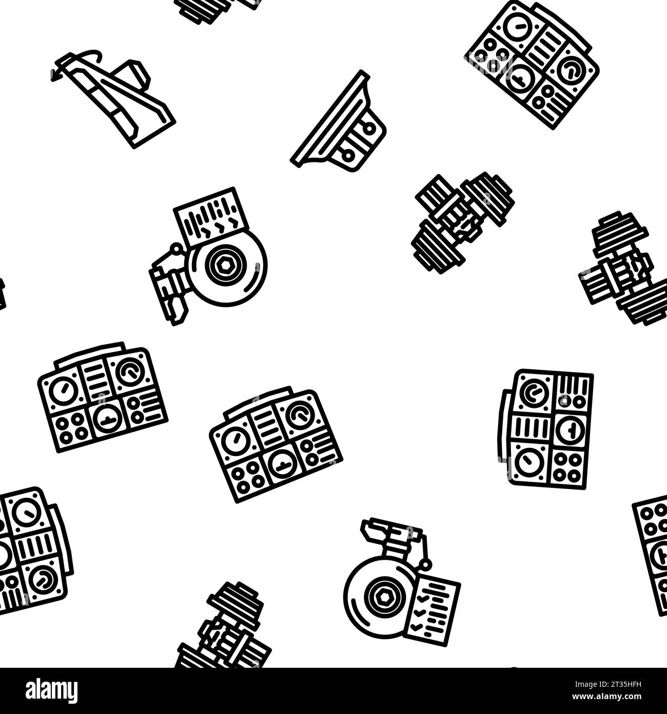aircraft mechanic aviation seamless pattern vector Stock Vector Image ...