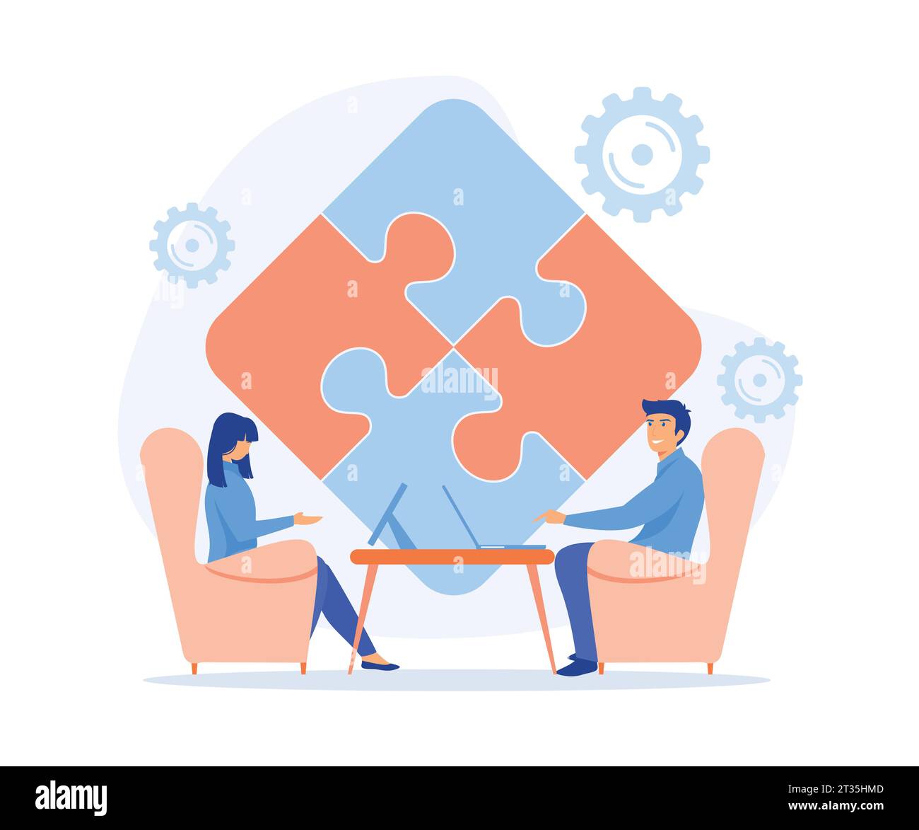 teamwork, colleagues work together on creative project. flat vector modern illustration Stock Vector