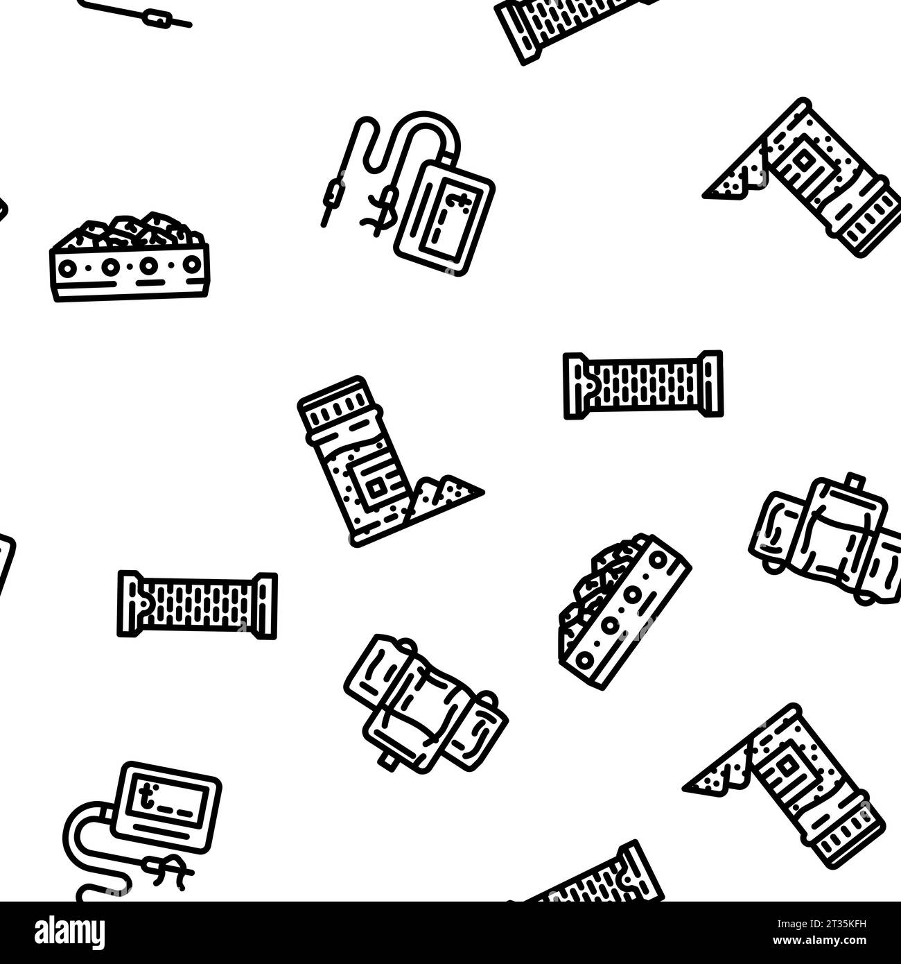 smoked meat bbq seamless pattern vector Stock Vector Image & Art Alamy