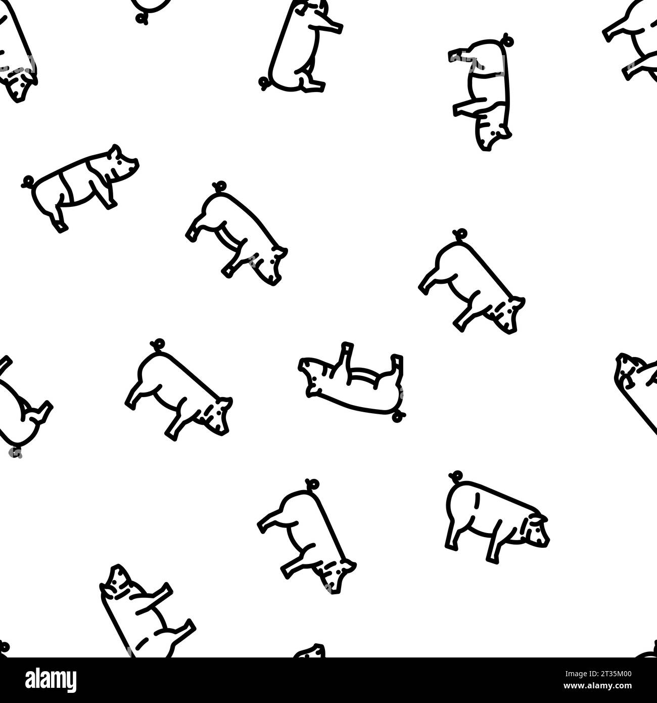 pig pork farm seamless pattern vector Stock Vector Image & Art - Alamy
