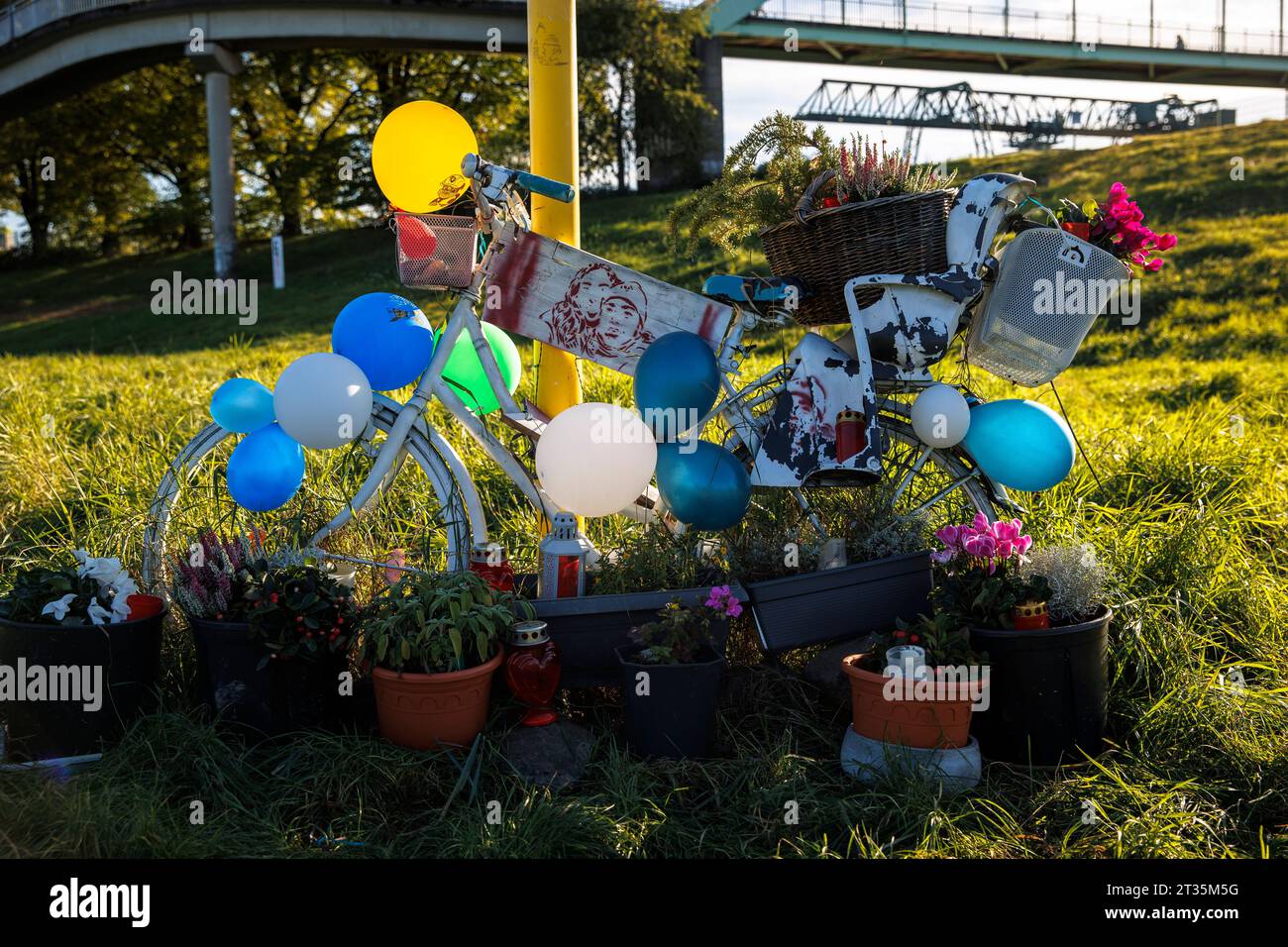 Bicycle and balloons hi-res stock photography and images - Alamy