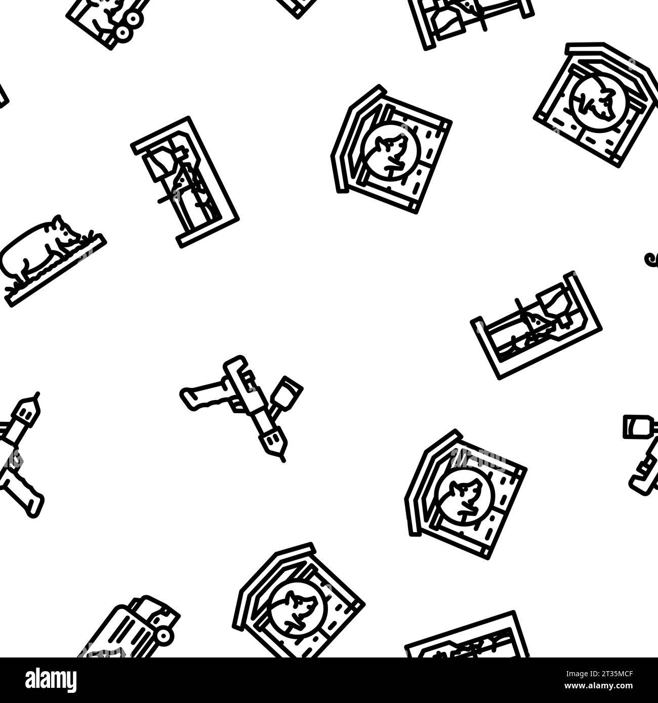 pig pork farm seamless pattern vector Stock Vector Image & Art - Alamy