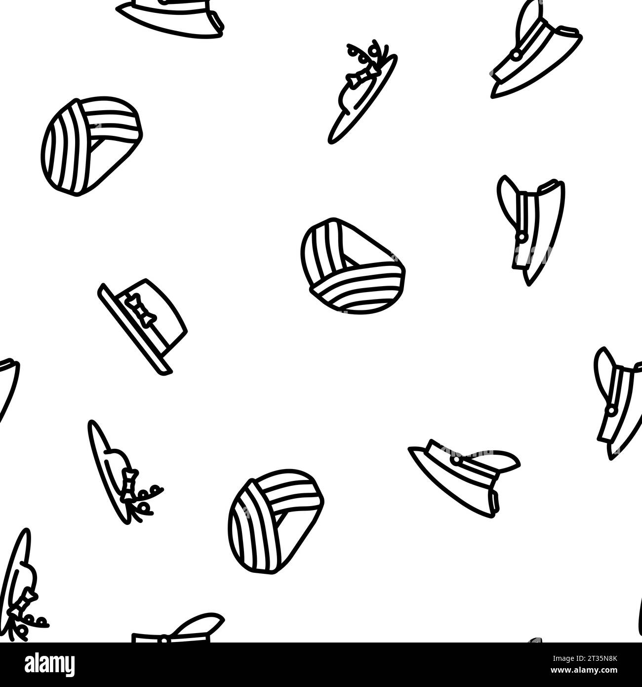 hat cap white head vector seamless pattern Stock Vector Image & Art - Alamy