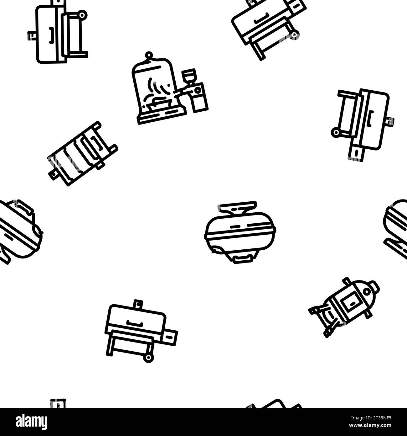 smoked meat bbq seamless pattern vector Stock Vector Image & Art Alamy