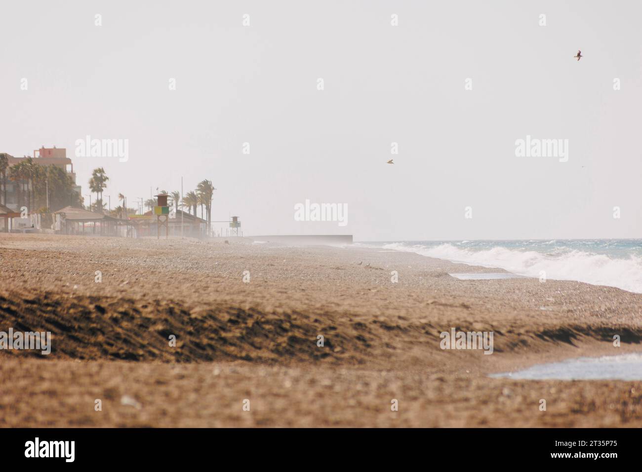 Spain, Andalusia, Granada, View of empty beach Stock Photo