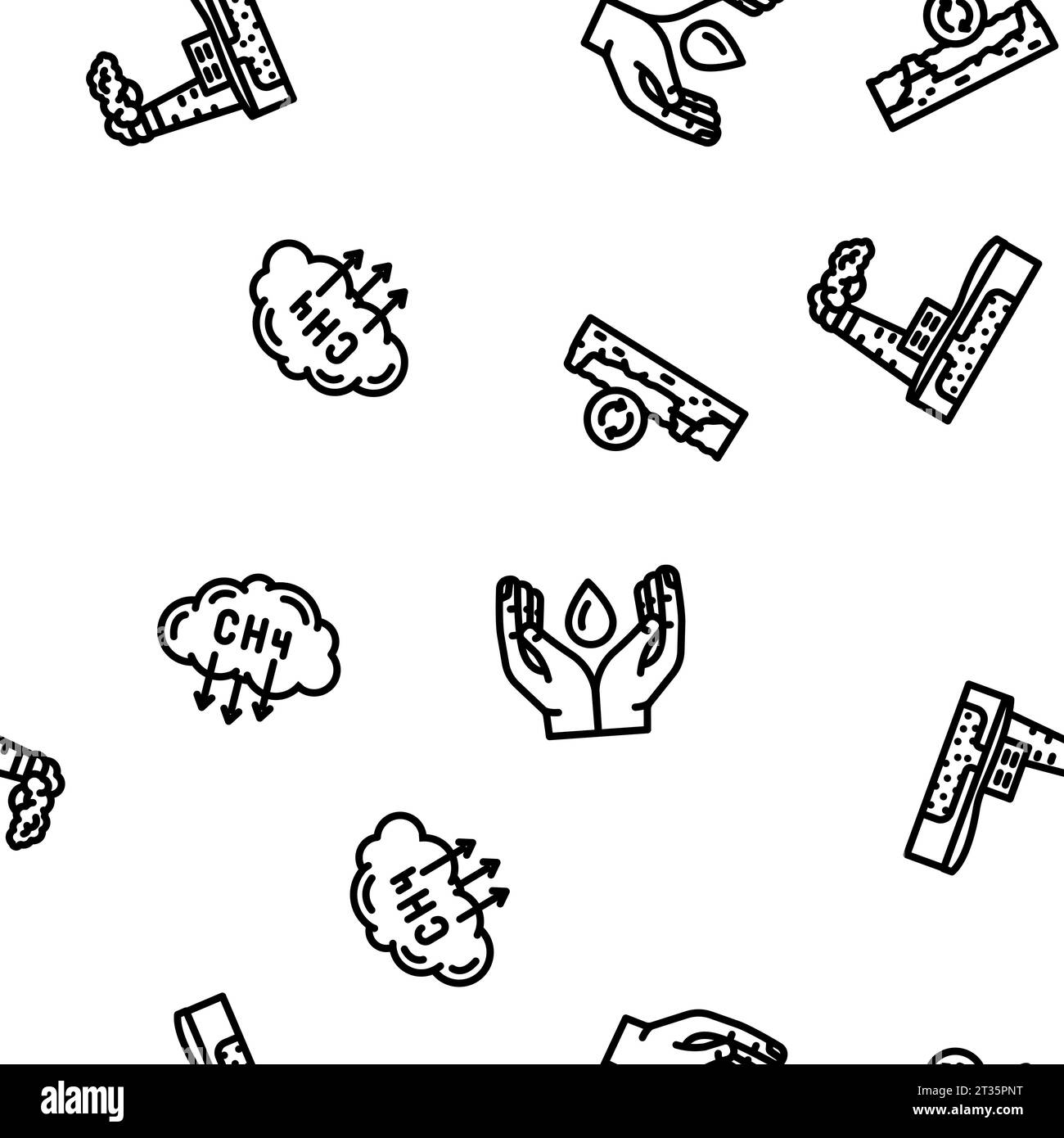 Engineer environmental technology vector seamless pattern stock vector