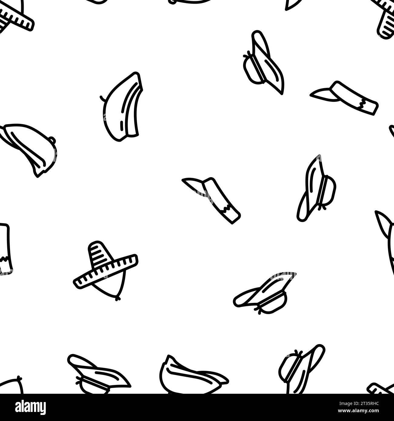 hat cap white head vector seamless pattern Stock Vector Image & Art - Alamy