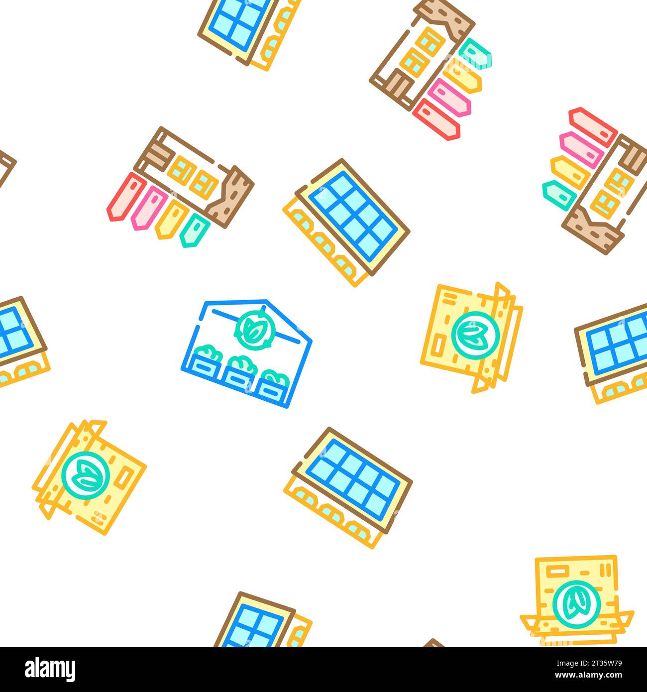 green living eco seamless pattern vector Stock Vector Image & Art - Alamy