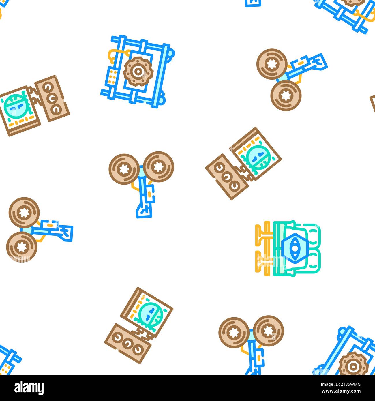 aircraft mechanic aviation seamless pattern vector Stock Vector Image ...
