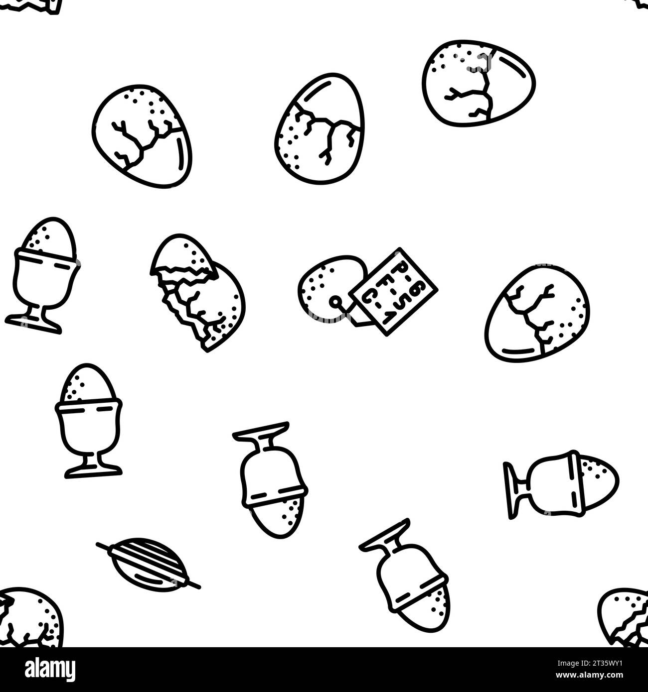 chicken egg farm brown vector seamless pattern Stock Vector Image & Art