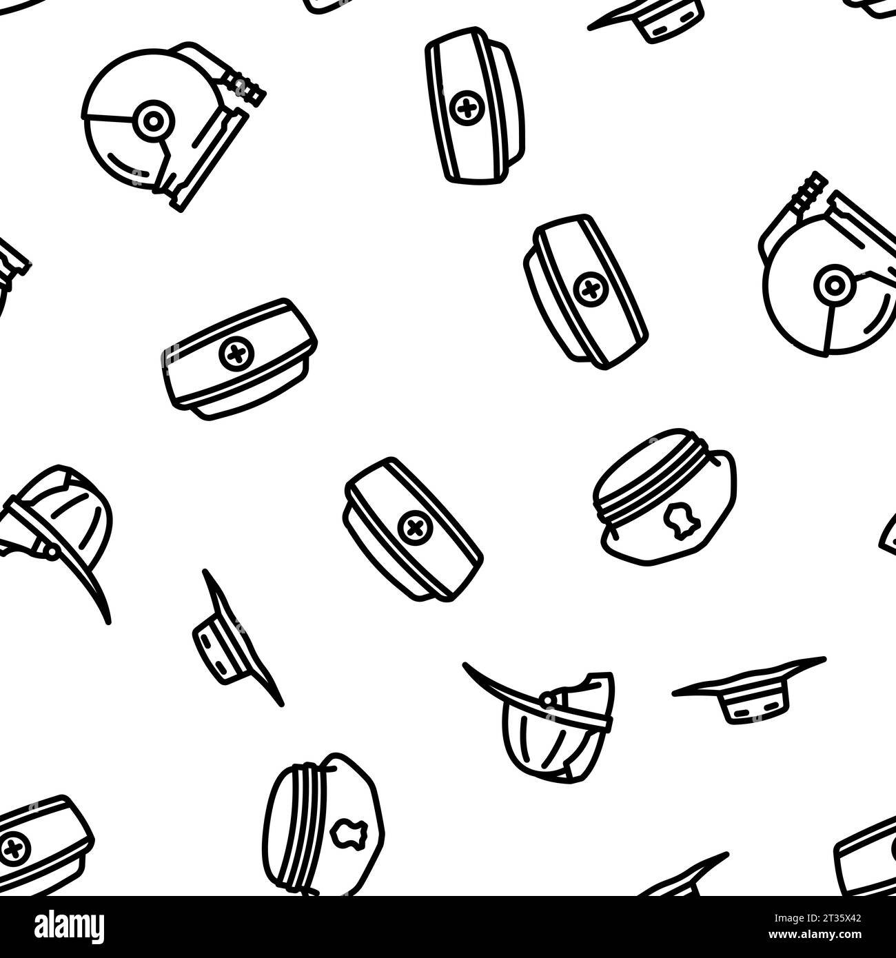 hat cap white head vector seamless pattern Stock Vector Image & Art - Alamy