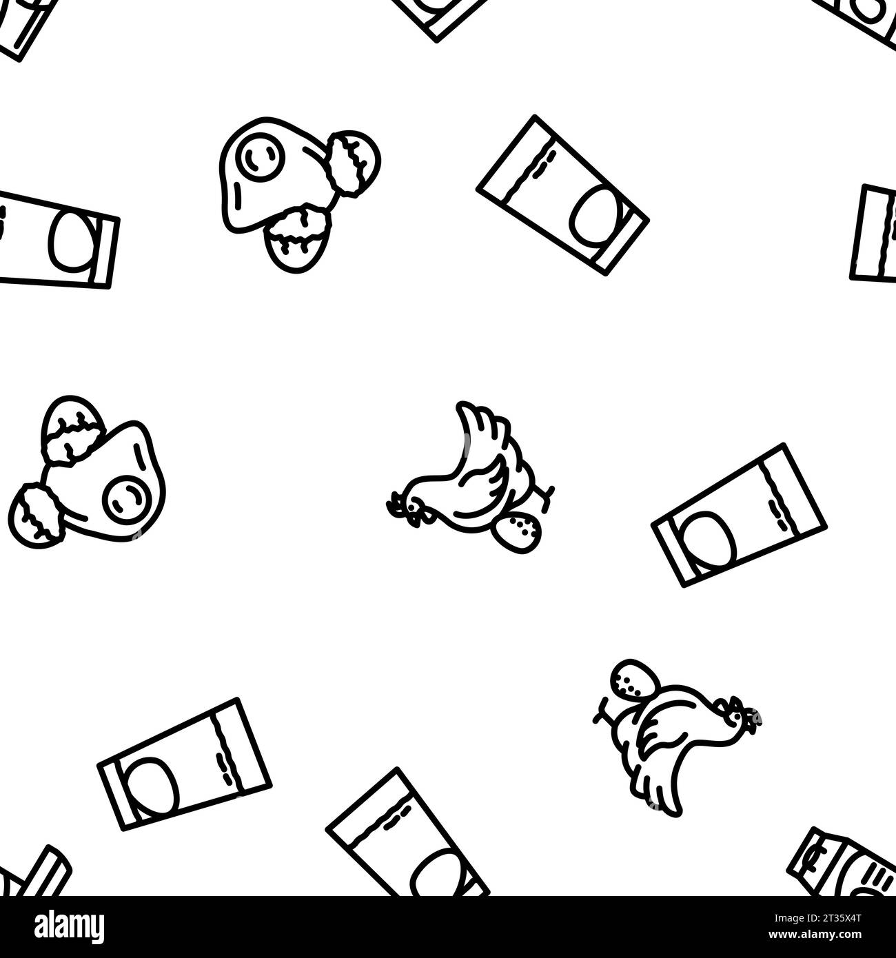 chicken egg farm brown vector seamless pattern Stock Vector Image & Art