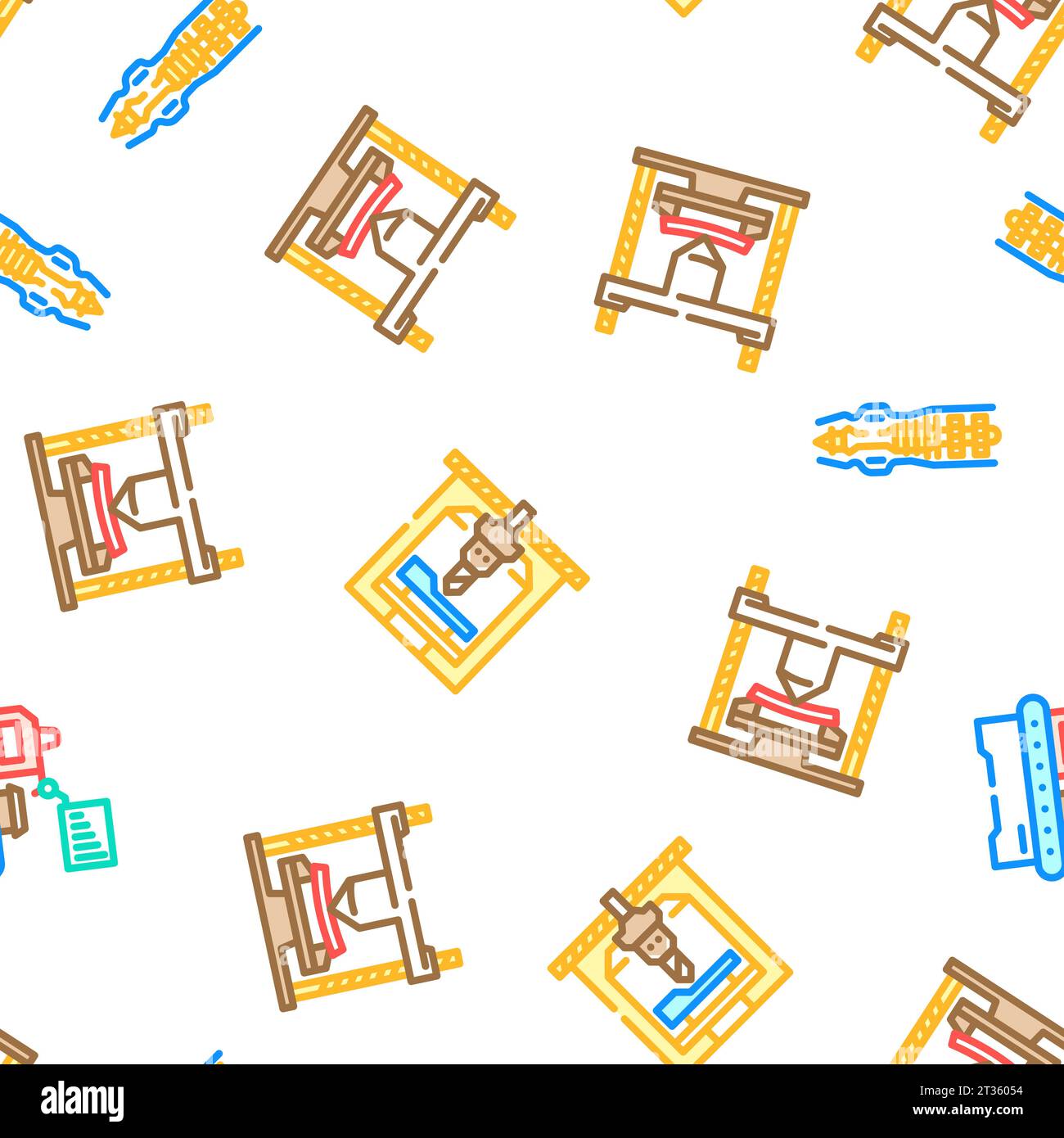 mechanical engineer industry vector seamless pattern Stock Vector Image ...