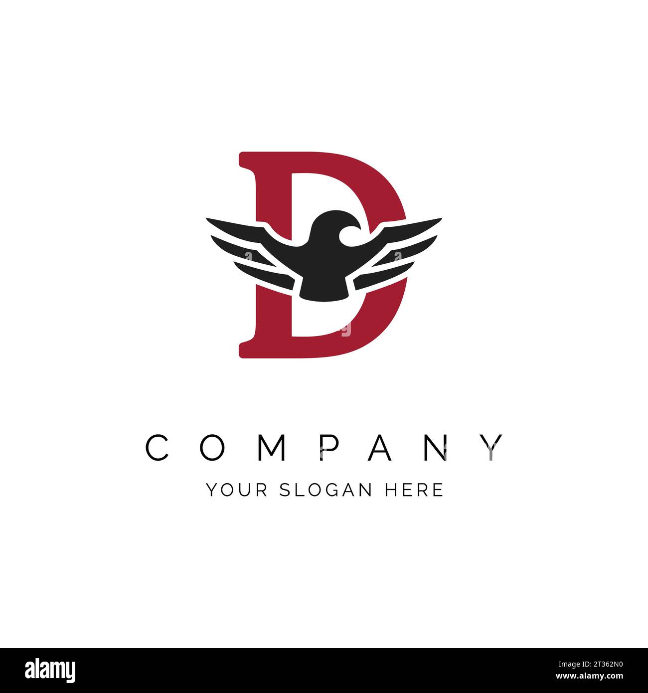 D Letter Logo, Eagle wings logo, Falcon Logo Template vector ...