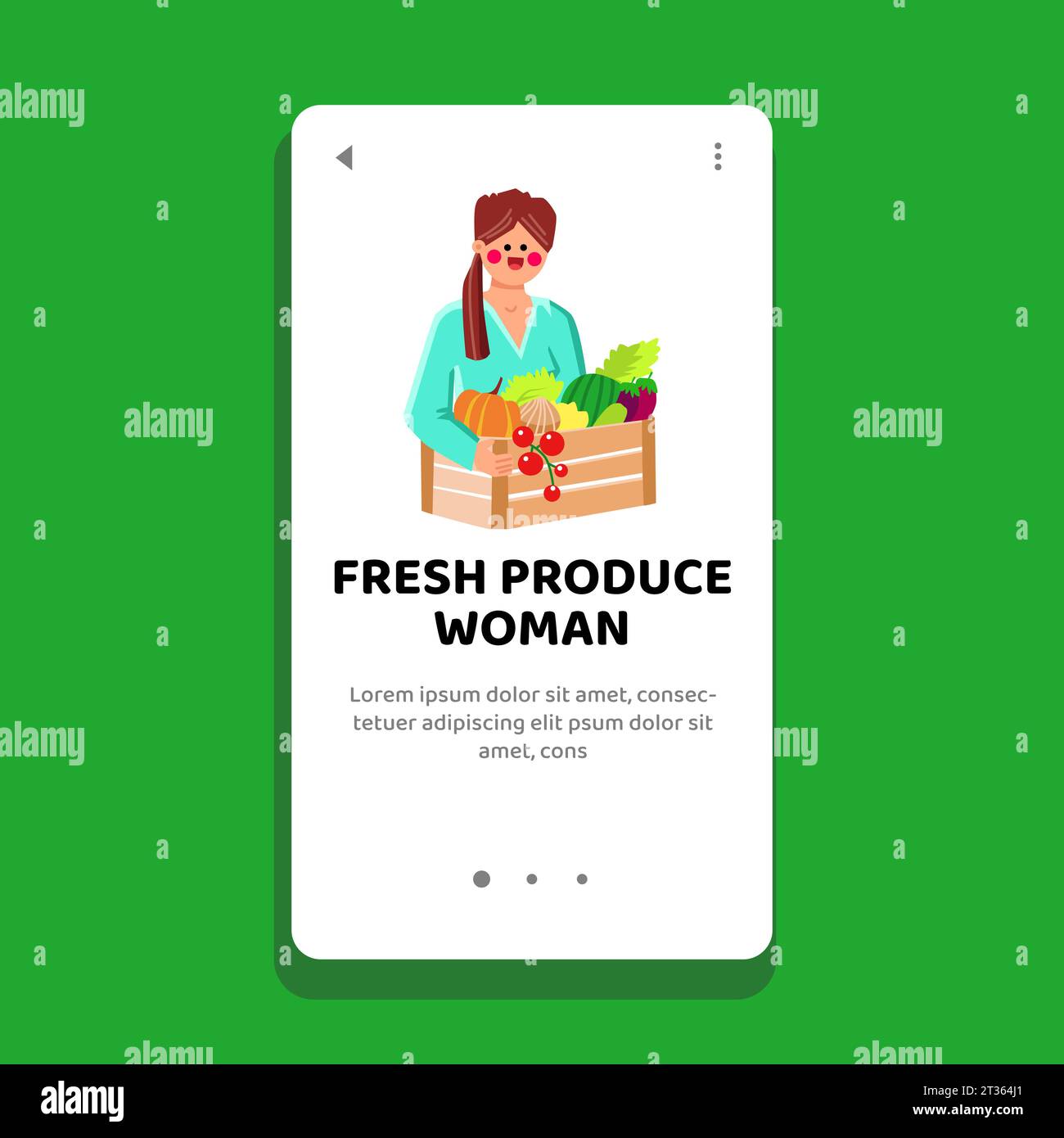 organic fresh produce woman vector Stock Vector Image & Art Alamy