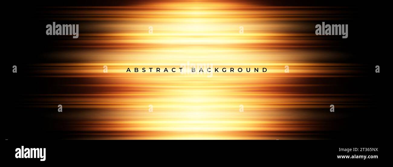 Black and orange modern abstract background with yellow glowing movement and high-speed light effect. Vector illustration Stock Vector