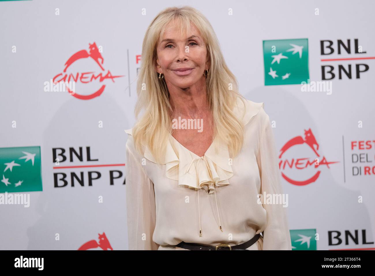 Rome, Italy. 23rd Oct, 2023. Trudie Styler attends a photocall for the movie 'Posso Entrare? An Ode To Naples' during the 18th Rome Film Festival at Auditorium Parco Della Musica in Rome. Credit: SOPA Images Limited/Alamy Live News Stock Photo