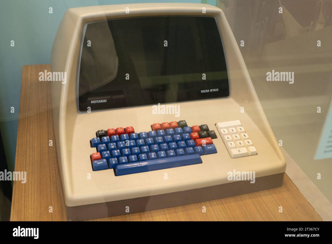 The first old computer MERAMAT MERA 9150. Date of creation1988. Retro ...