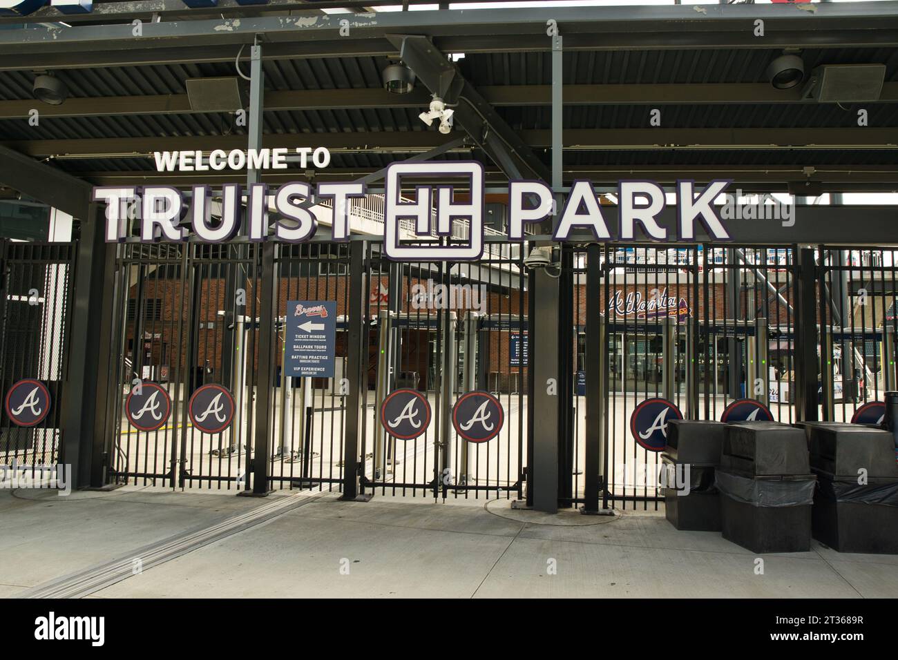 Atlanta, GA, USA June 12,2021An entrance to Truist Stadium in Atlanta