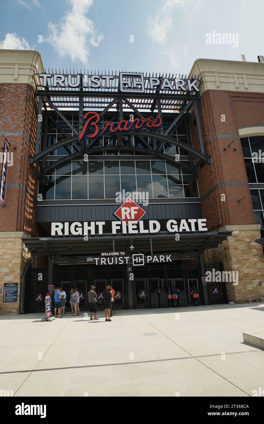Atlanta, GA, USA June 12,2021An entrance to Truist Stadium in Atlanta