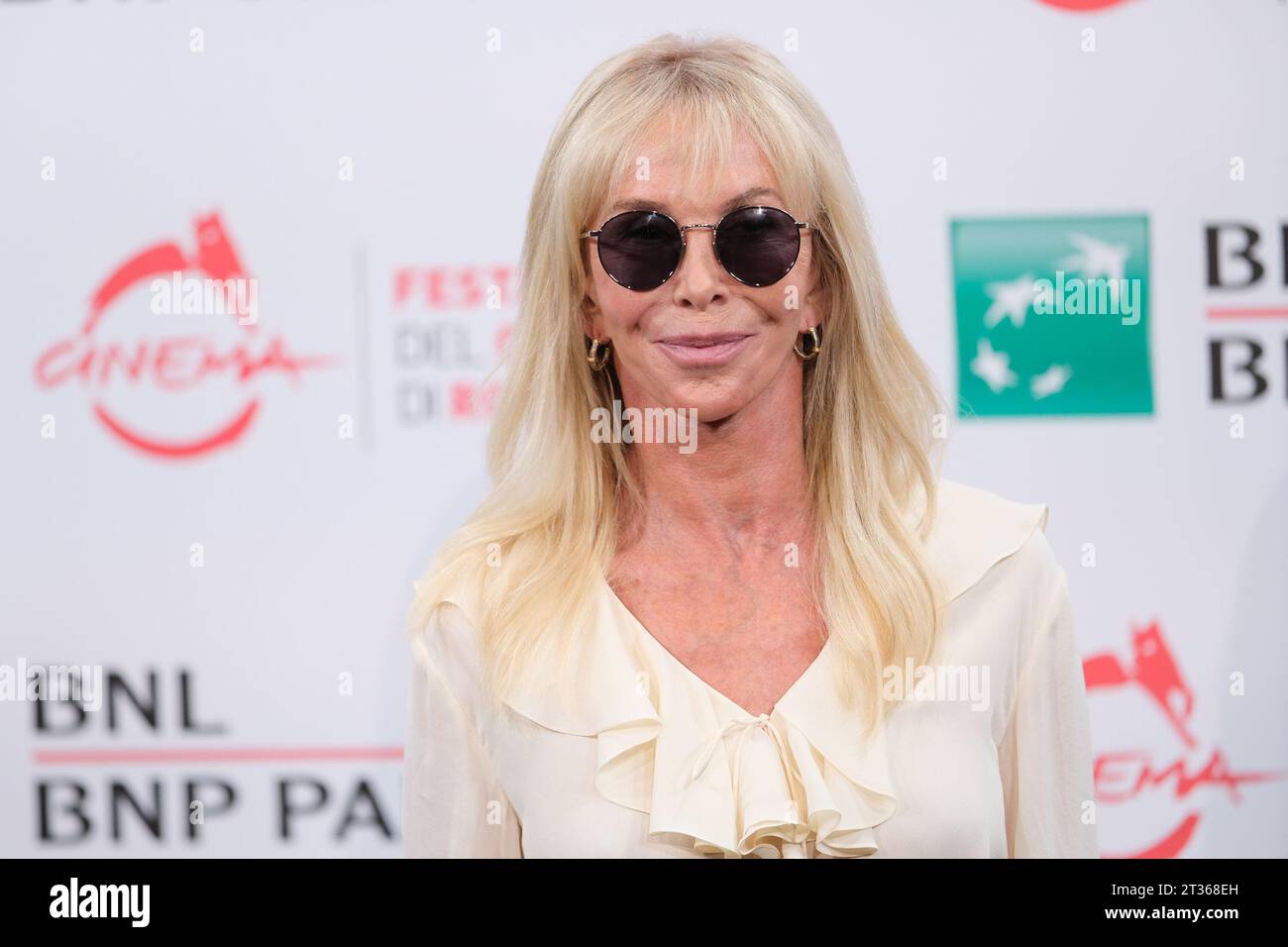 Rome, Italy. 23rd Oct, 2023. Trudie Styler attends a photocall for the movie 'Posso Entrare? An Ode To Naples' during the 18th Rome Film Festival at Auditorium Parco Della Musica in Rome. Credit: SOPA Images Limited/Alamy Live News Stock Photo