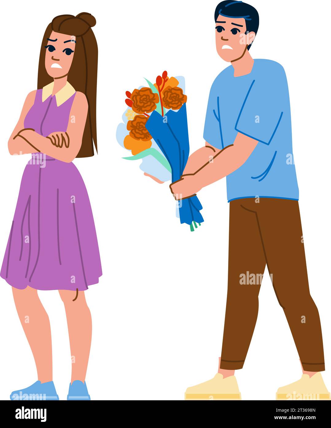 person unrequited love vector Stock Vector