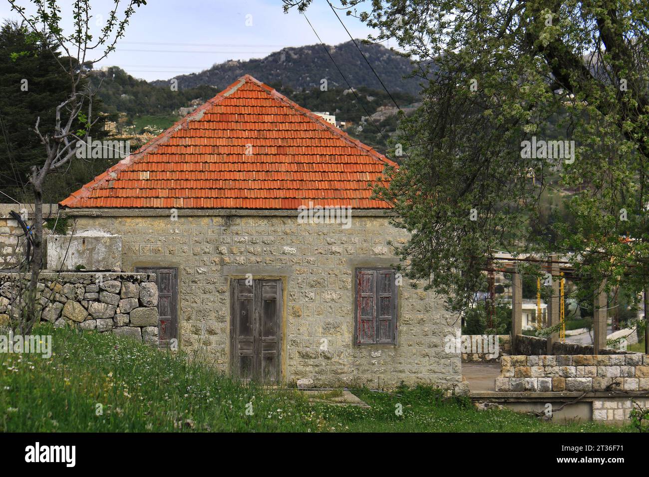 A traditional village Lebanese house in nature Stock Photo Alamy
