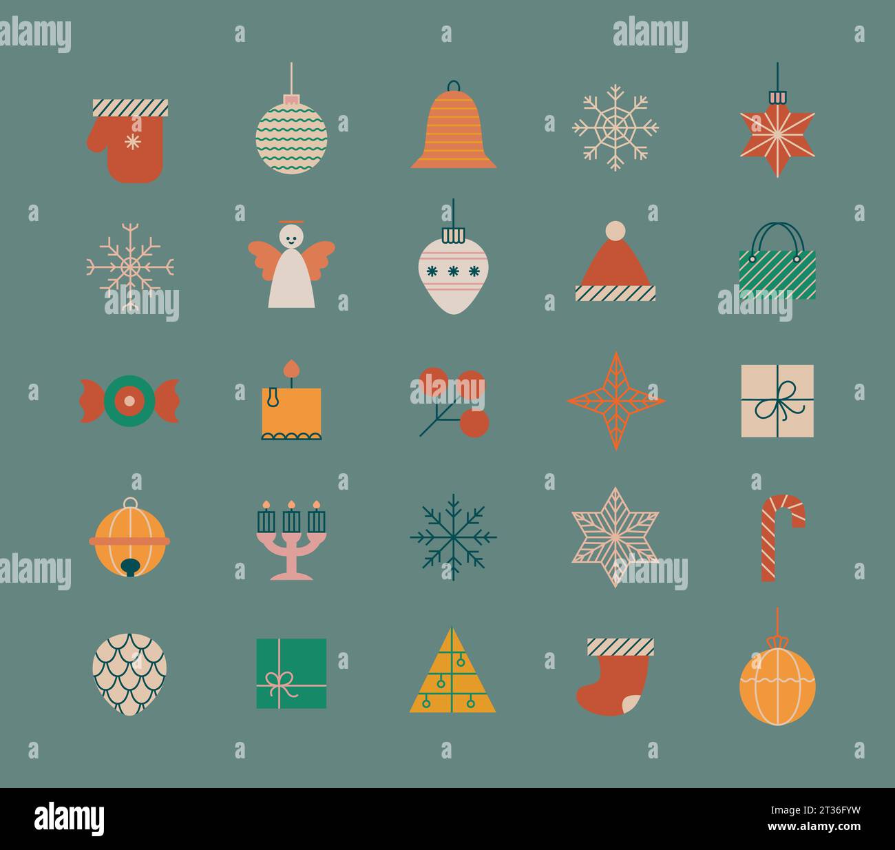 Simple Xmas Shape Toy tree with cone shape Stock Vector Images - Alamy