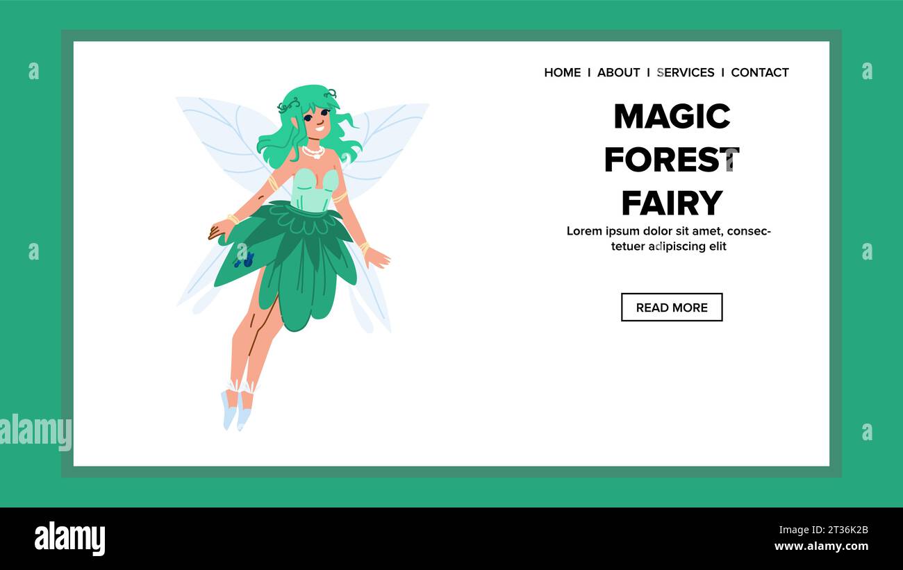 landscape magic forest fairy vector Stock Vector