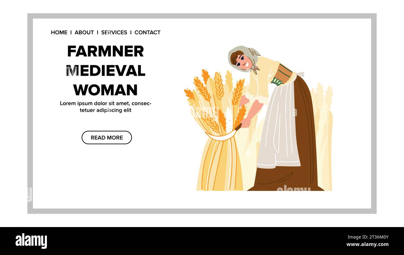 flat farmer medieval woman vector Stock Vector Image & Art - Alamy