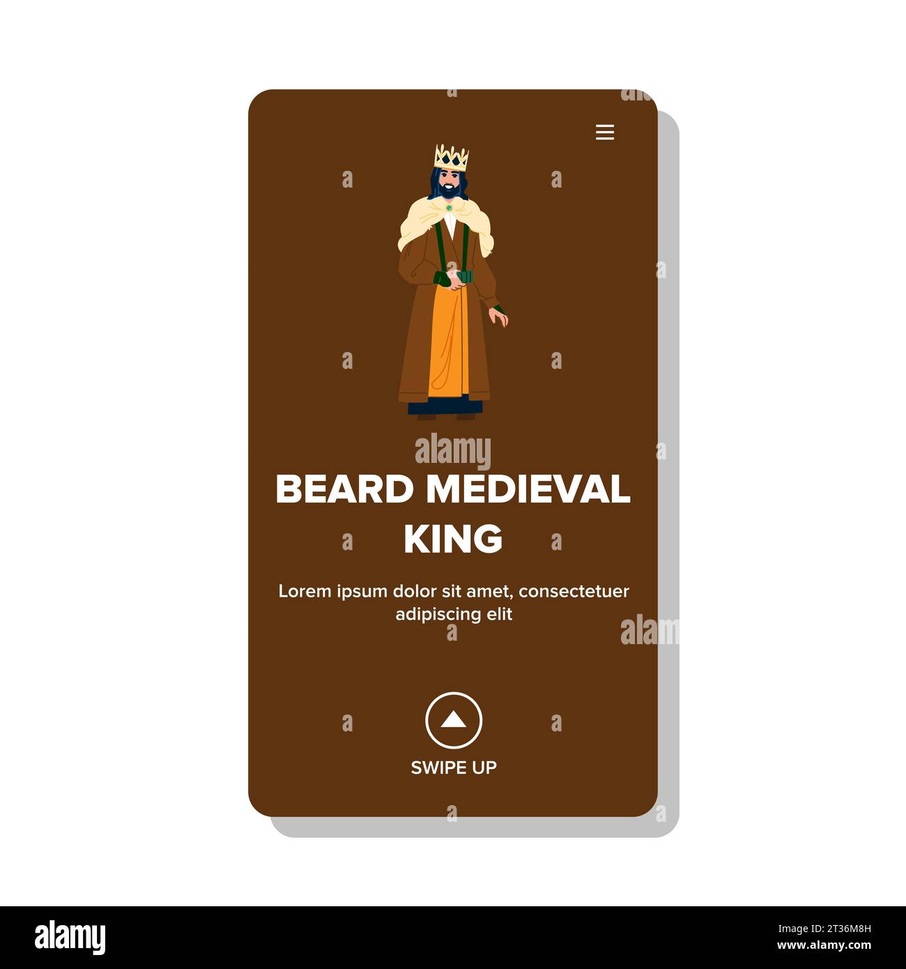 flat beard medieval king vector Stock Vector Image & Art Alamy