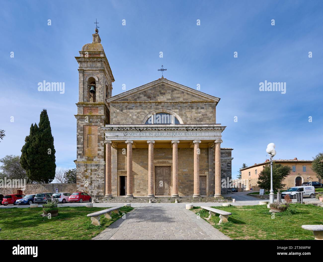 Concattedrale del Santissimo Salvatore or Cathedral of the Holy Savior, Montalcino, Tuscany, Italy Stock Photo