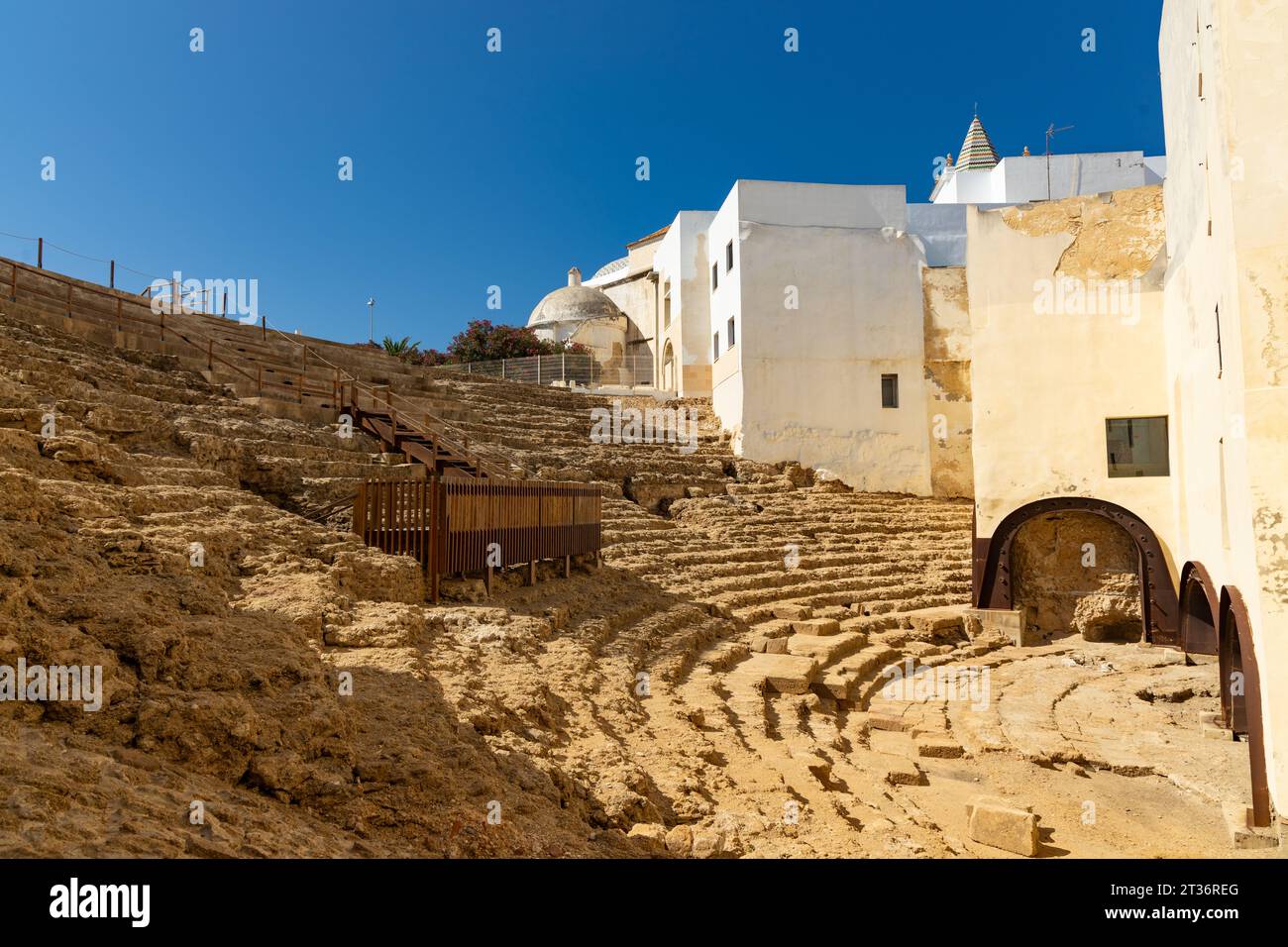 old roman theatre ruin in Cadiz Stock Photo