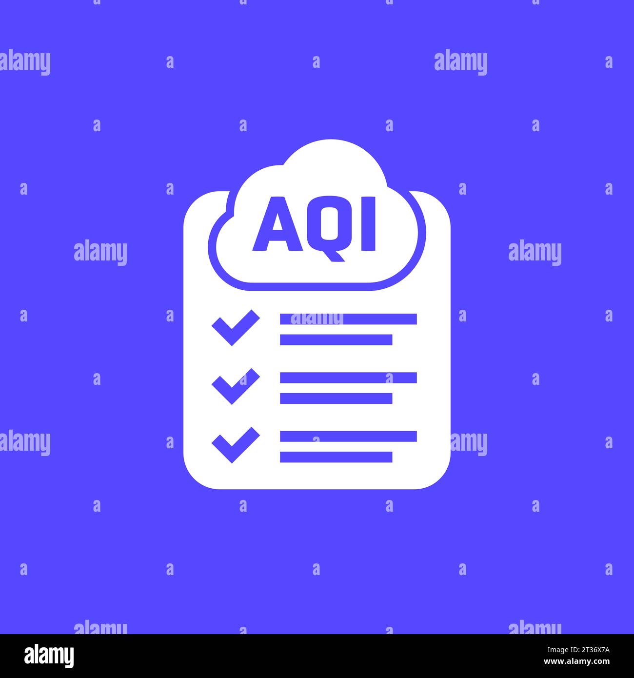 Air quality index, AQI icon with a checklist Stock Vector Image & Art