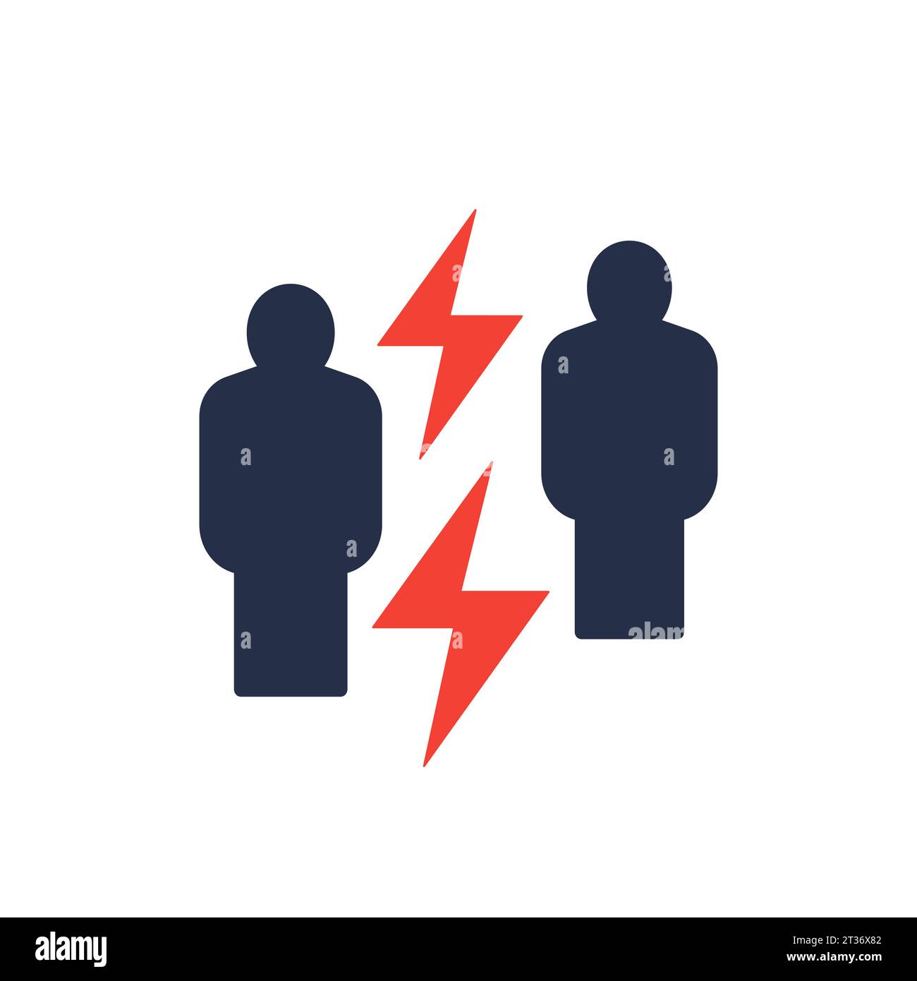 conflict icon with two people Stock Vector Image & Art - Alamy