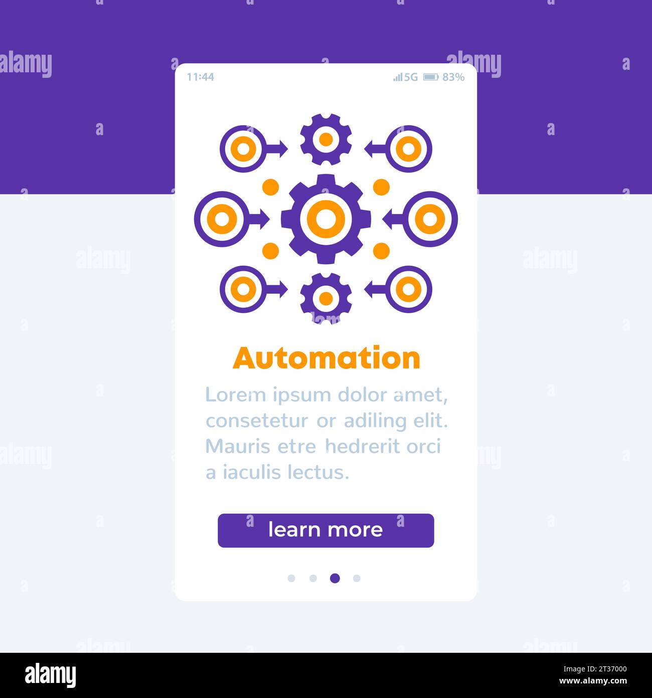 automation vector banner with icon Stock Vector Image & Art - Alamy
