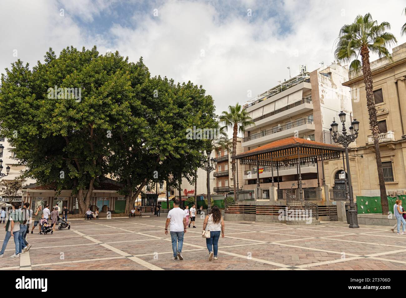 Nuns Square or in spanish Plaza de las Monjas in Huelva in Andalusia Stock Photo