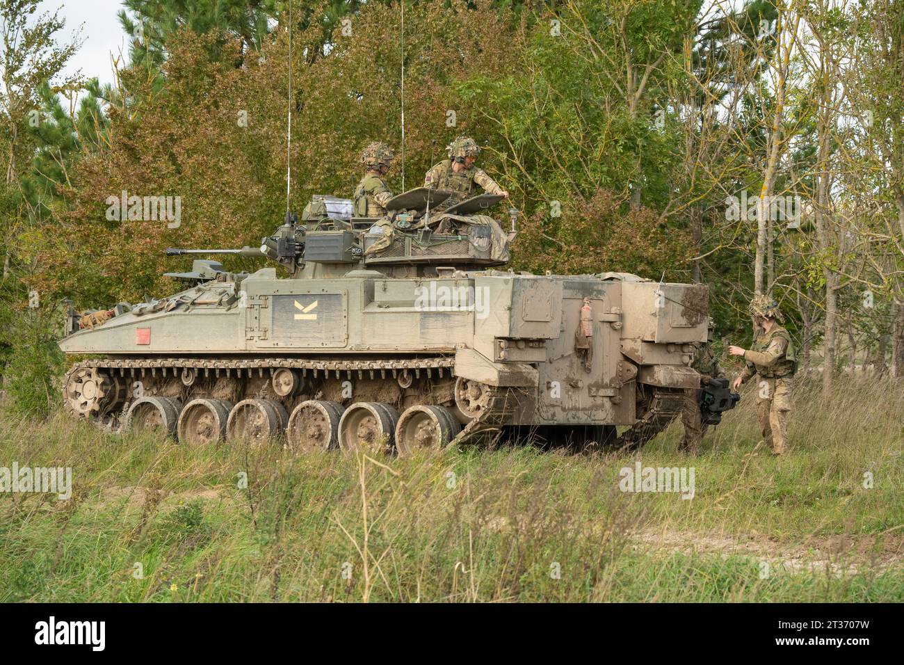 Closeup of a British army FV510 Warrior Infantry Fighting Vehicle