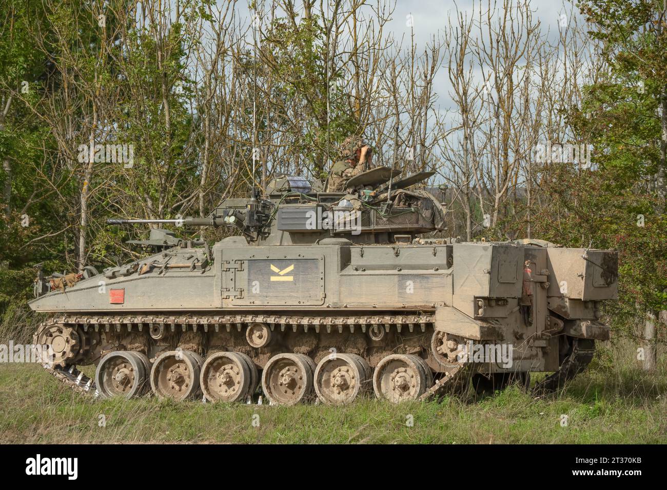 Closeup of a British army FV510 Warrior Infantry Fighting Vehicle