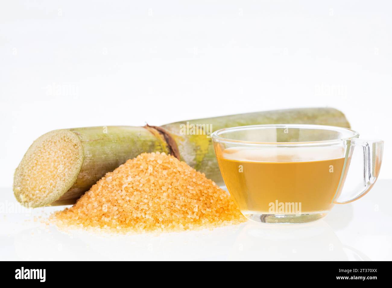 Saccharum officinarum Hot drink from sugar cane extract Stock Photo