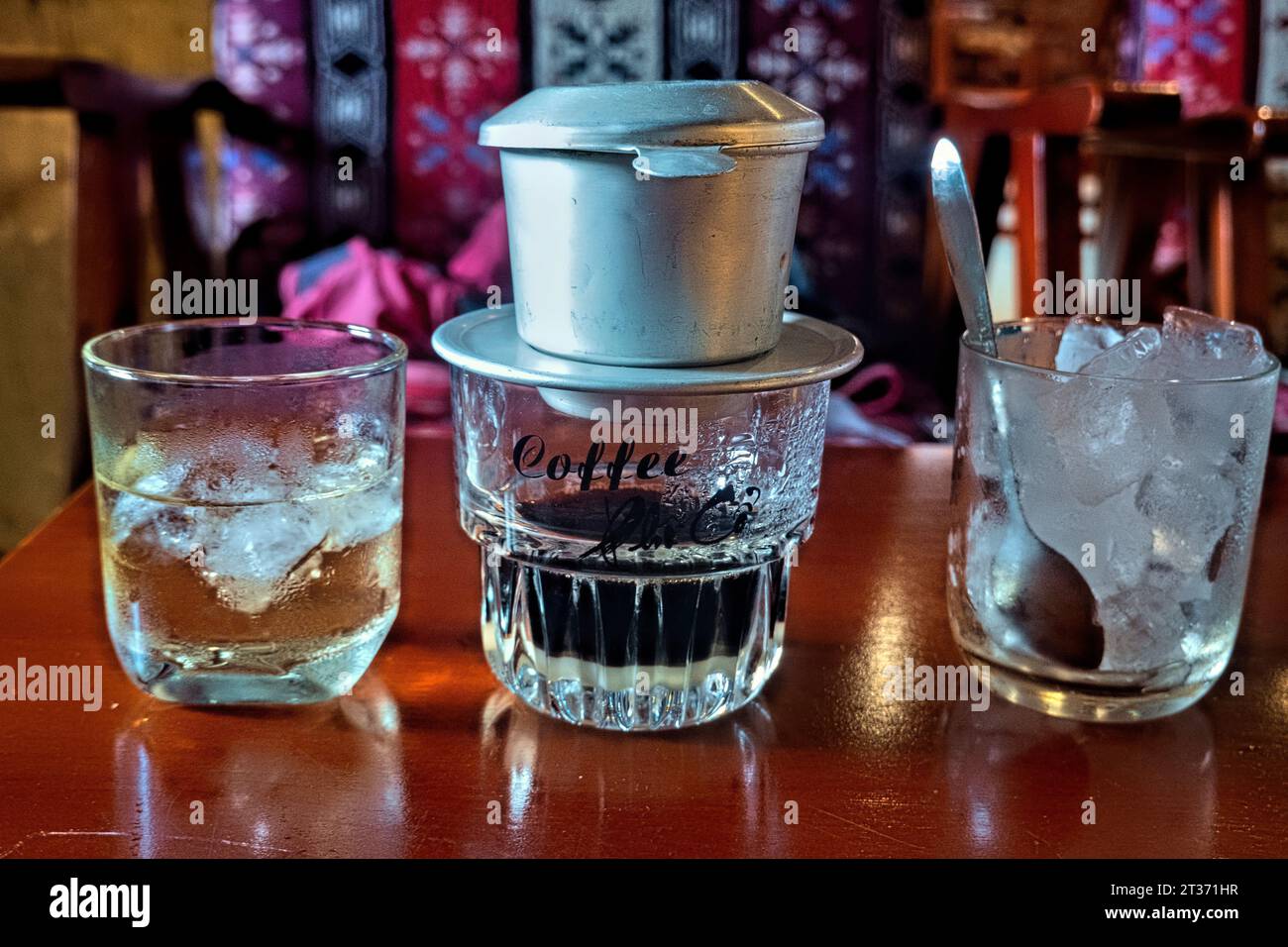 Slow drip Vietnamese coffee, Hanoi, Vietnam Stock Photo Alamy