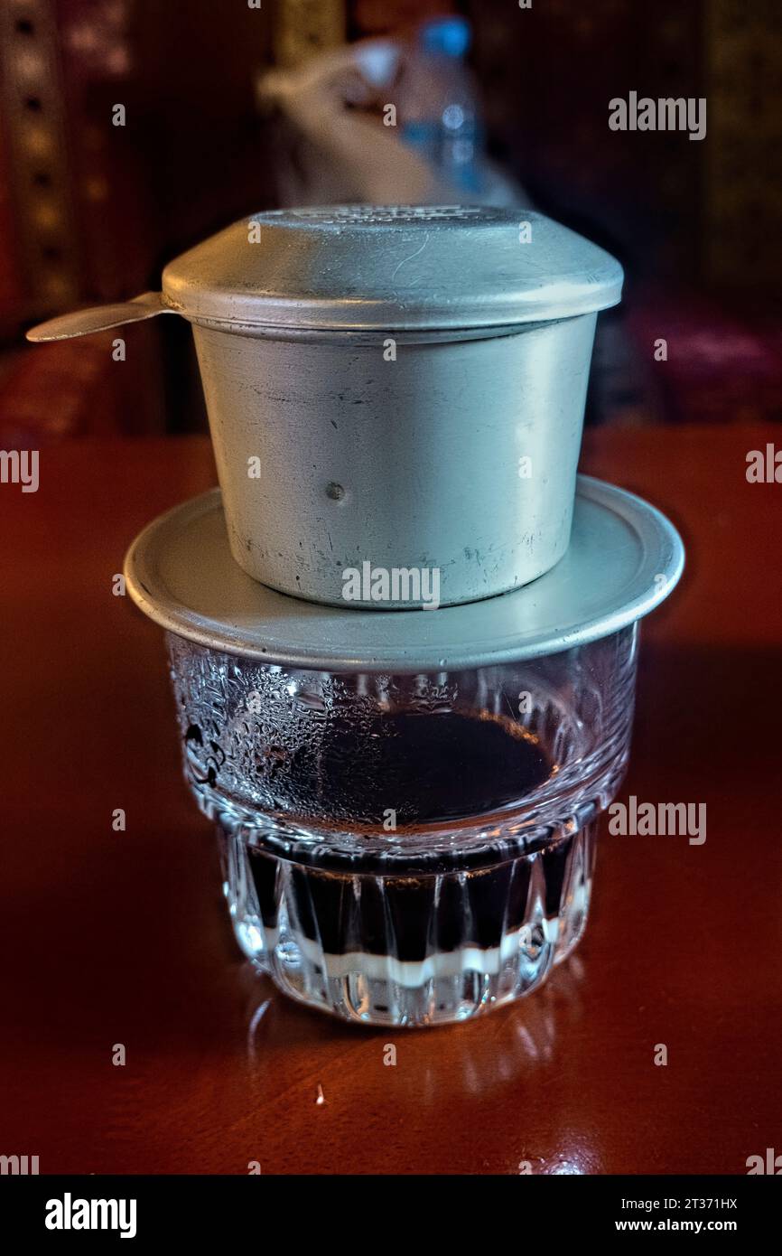 Slow drip Vietnamese coffee, Hanoi, Vietnam Stock Photo Alamy