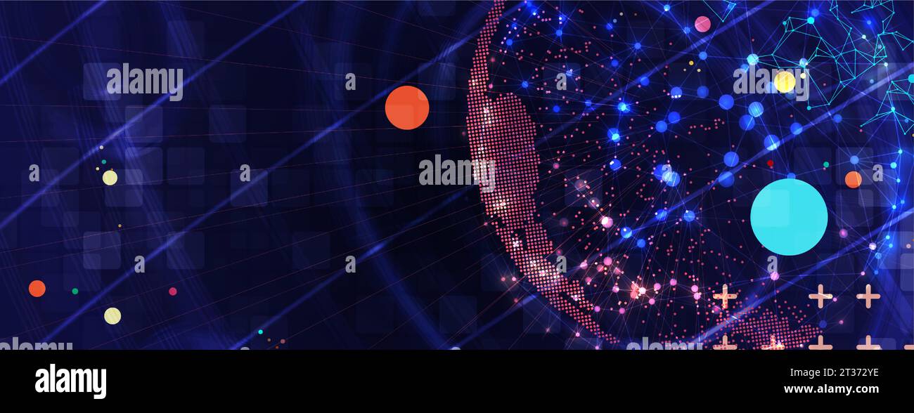 Technology abstract futuristic science background for internet business ...