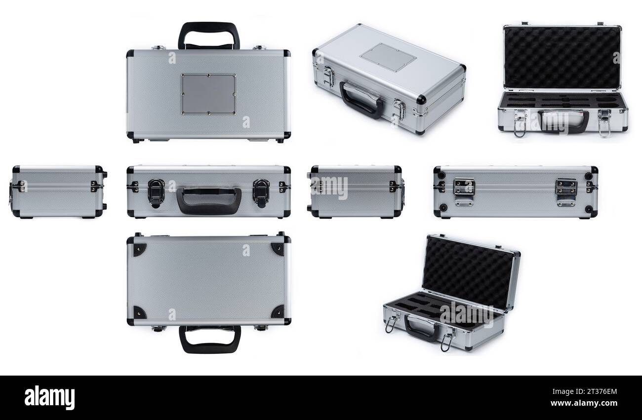 Metal briefcase open hi-res stock photography and images - Alamy
