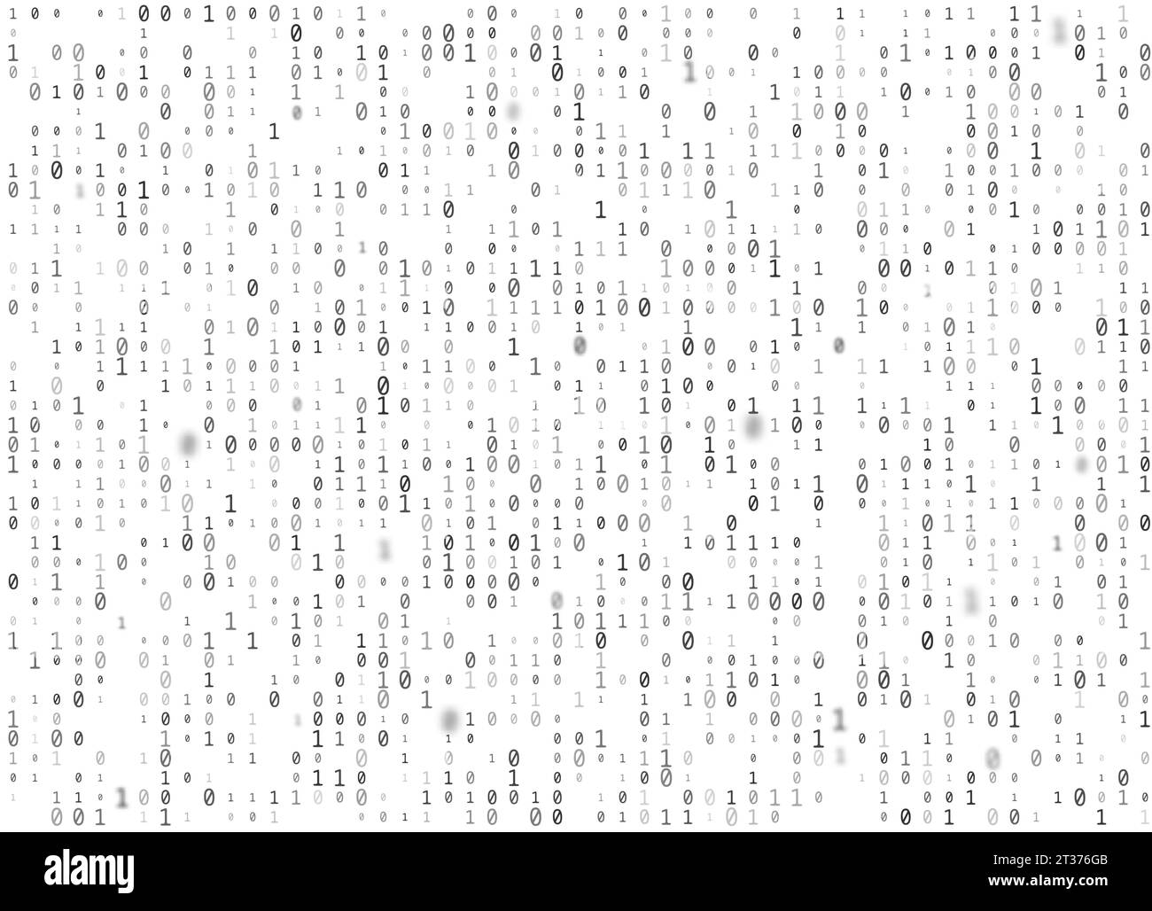 Vector binary code white seamless background. Big data and programming ...
