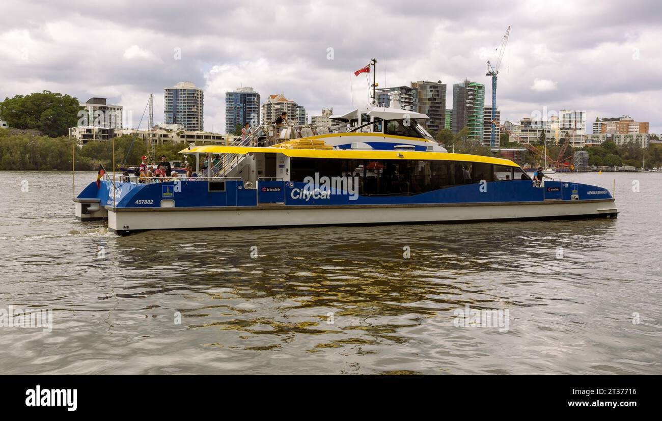 Citycat Ferries is public transport to get around Brisbane, Australia Stock Photo