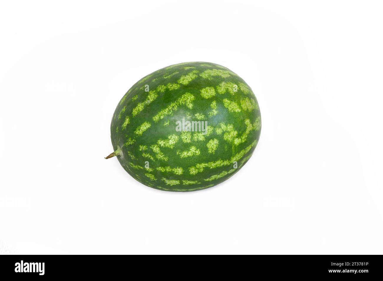 Whole watermelon fruit isolated on white background Stock Photo