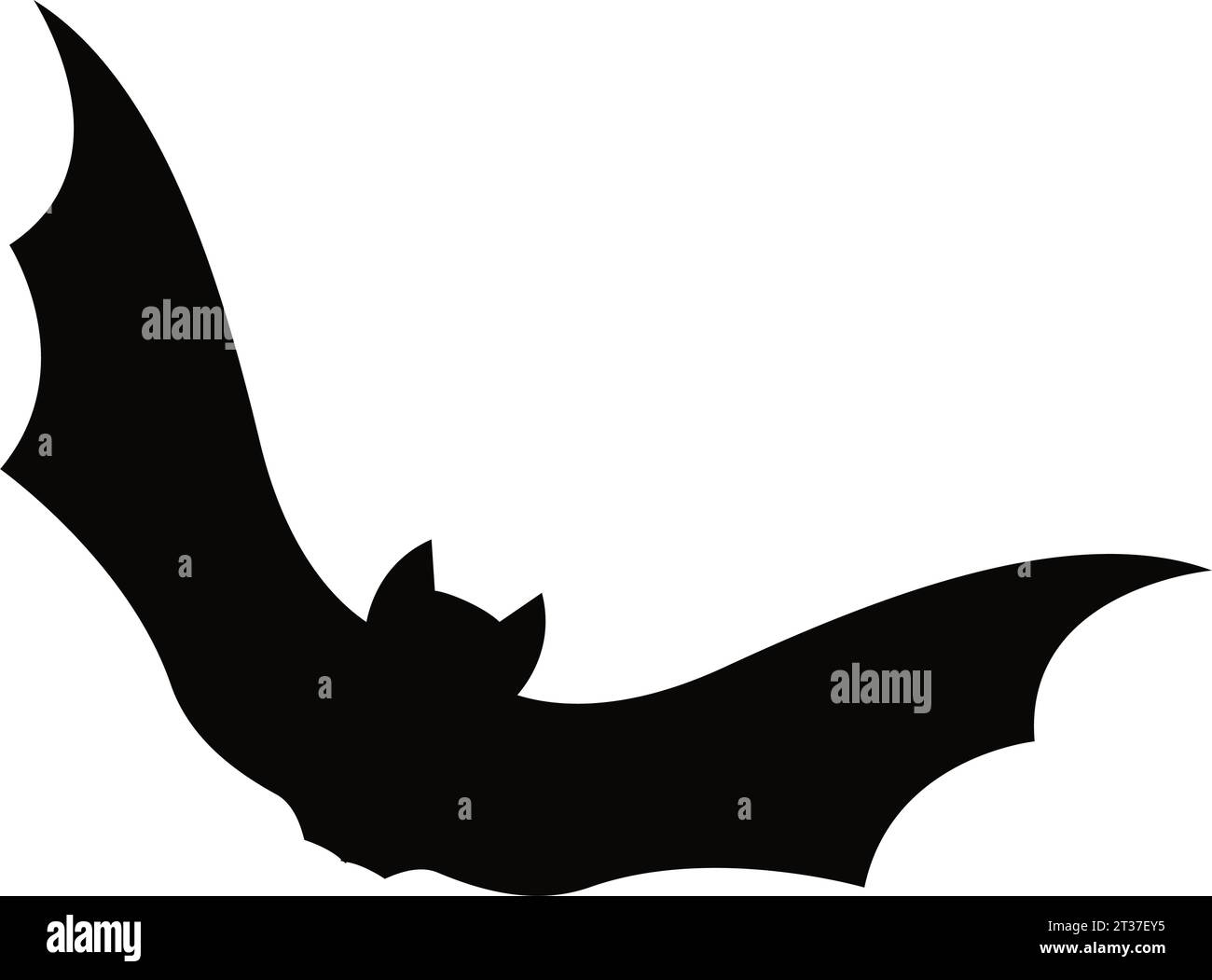 Isolated silhouette of a bat icon Vector Stock Vector Image & Art - Alamy