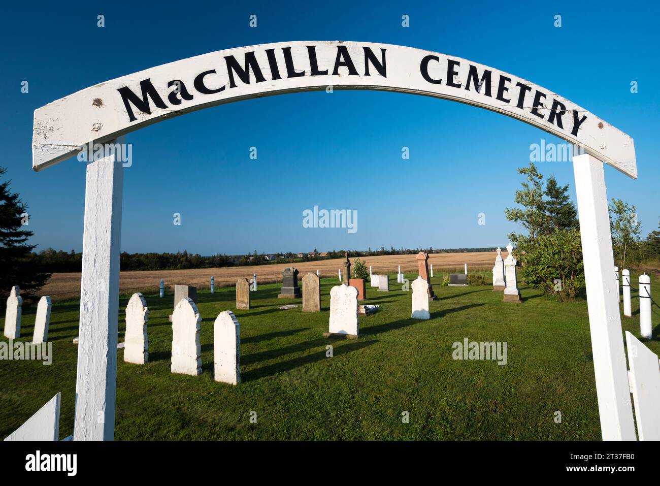 MacMillan cemetery, West Covehead, Prince Edward Island, Canada Stock